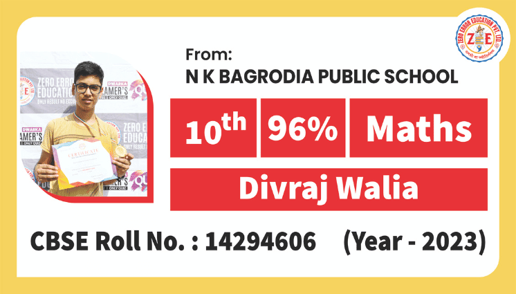 Ayush Prasad — Class 10 Science — 95%